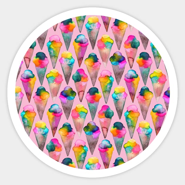 Ice Creams Pink Sticker by ninoladesign